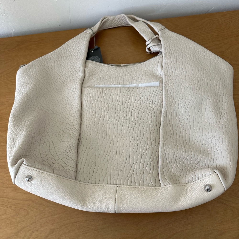Vince Camuto Cream Textured Hobo Bag